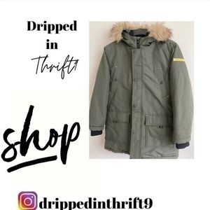 Like new Boys Olive Michael Kors Parka, size 8